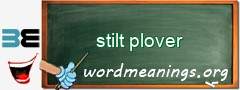 WordMeaning blackboard for stilt plover